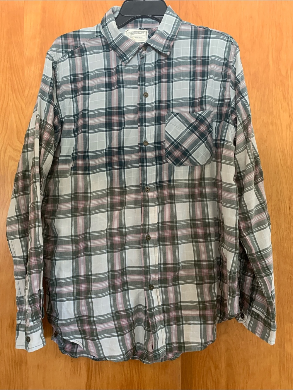 Current / Elliot 100% Cotton Ombre Plaid The Prep School Shirt sz 3 = L
